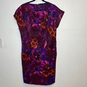 Dana Buchman Midi Straight Short Sleeve Dress